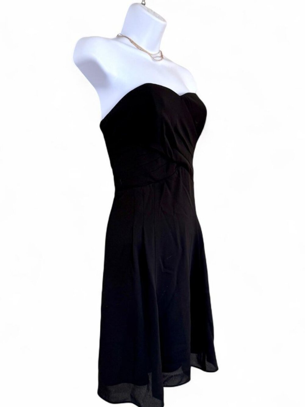 Express Black Strapless Babydoll Dress 6